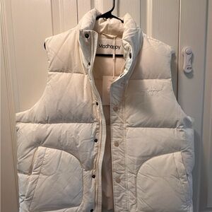 New Madhappy White Puffer Vest
